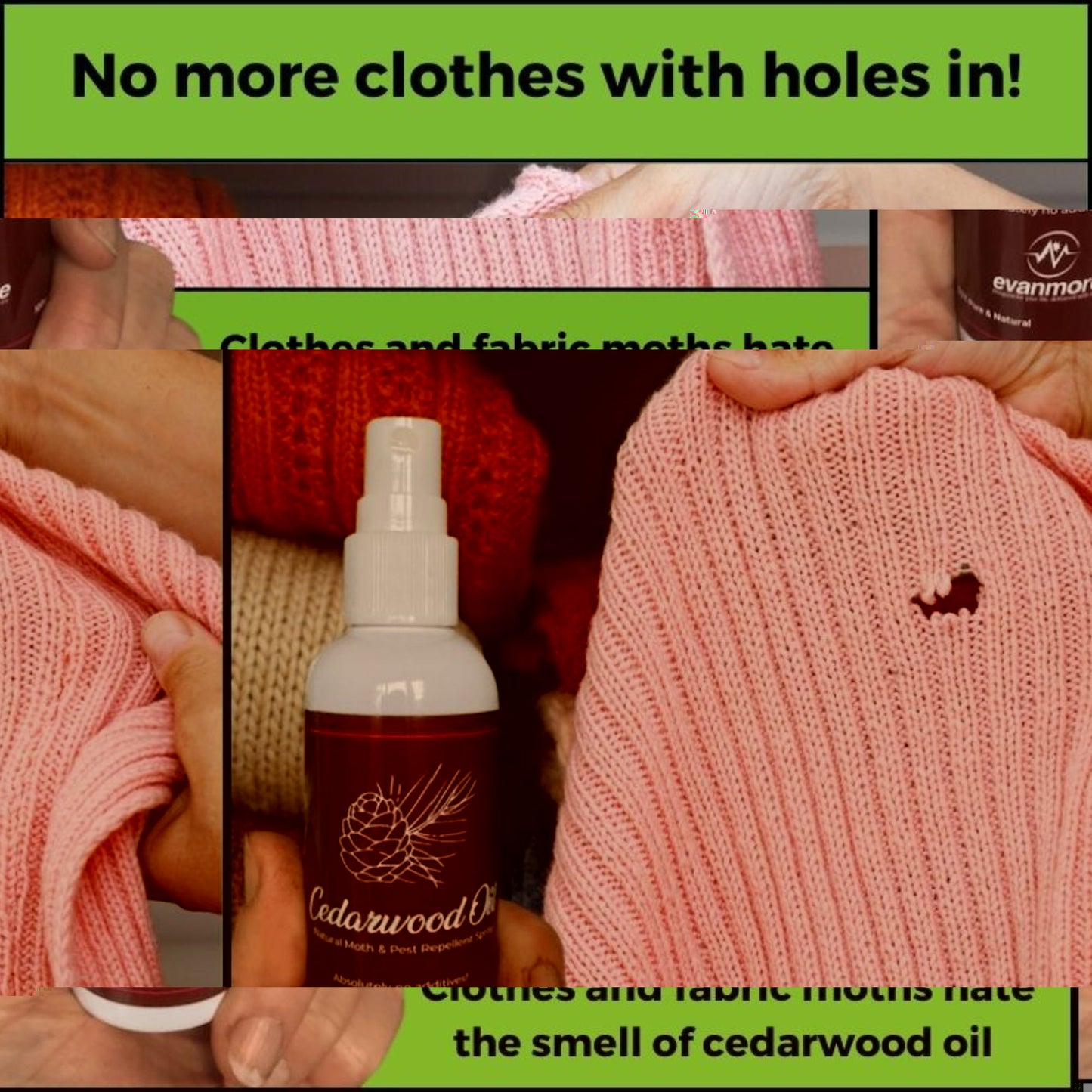 Cedarwood oil moth repellent repeller spray natural safe clothes carpet curtain moths insect pests 100ml prevention deterrent wardrobe cupboard drawers clothing essential oil protection effective