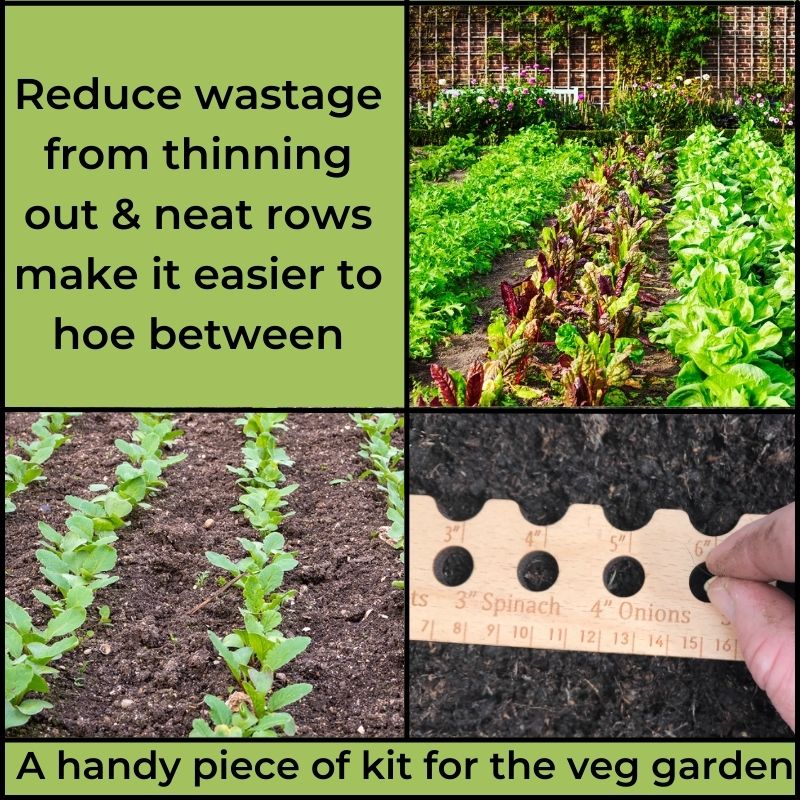 Garden Planting Ruler Line Wooden Sowing Plant Seed Spacer Veg Tool markers ball gifts tools tool accessories men women her him present uk seed vegetables flowers plants equipment presents potting shed gardeners gardening seedling sow trays making peat nursery tray women's complete fingers fingered gardens allotments planting ruler and dibber planting ruler set 1m planting ruler wooden planting ruler garden ruler for planting extra long planting ruler seed planting ruler with holes planting accessories