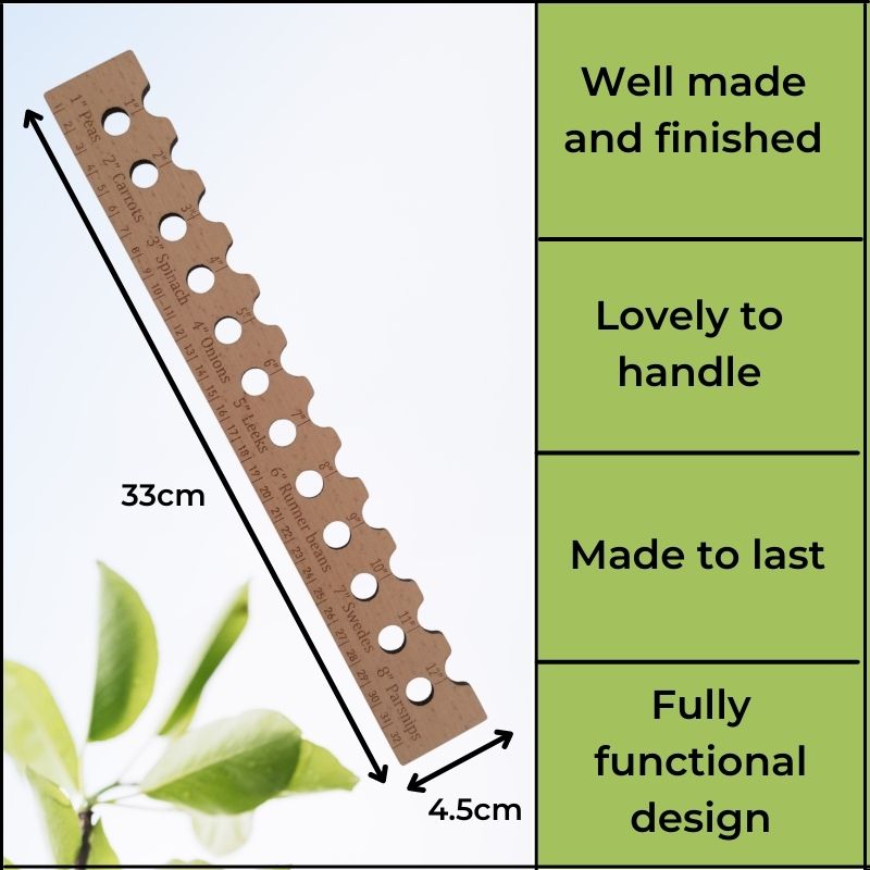 Garden Planting Ruler Line Wooden Sowing Plant Seed Spacer Veg Tool garden planter ruler wooden plant ruler seed and plant seed spacer vegetable garden gifts seed planting kit seed ruler gardening seeds vegetables
seed and plant spacing ruler seed and plant spacing ruler and dibblet set gardening ruler seed