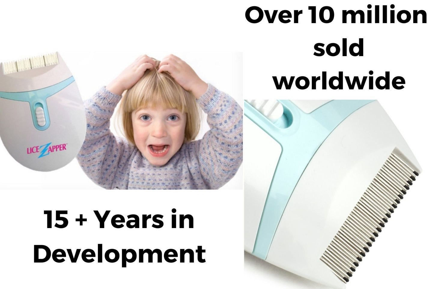 Electronic Head Lice Comb Electric Lice Zapper – Quick, Safe & Easy to Use – Highly Effective – Detects & Kills Head Lice