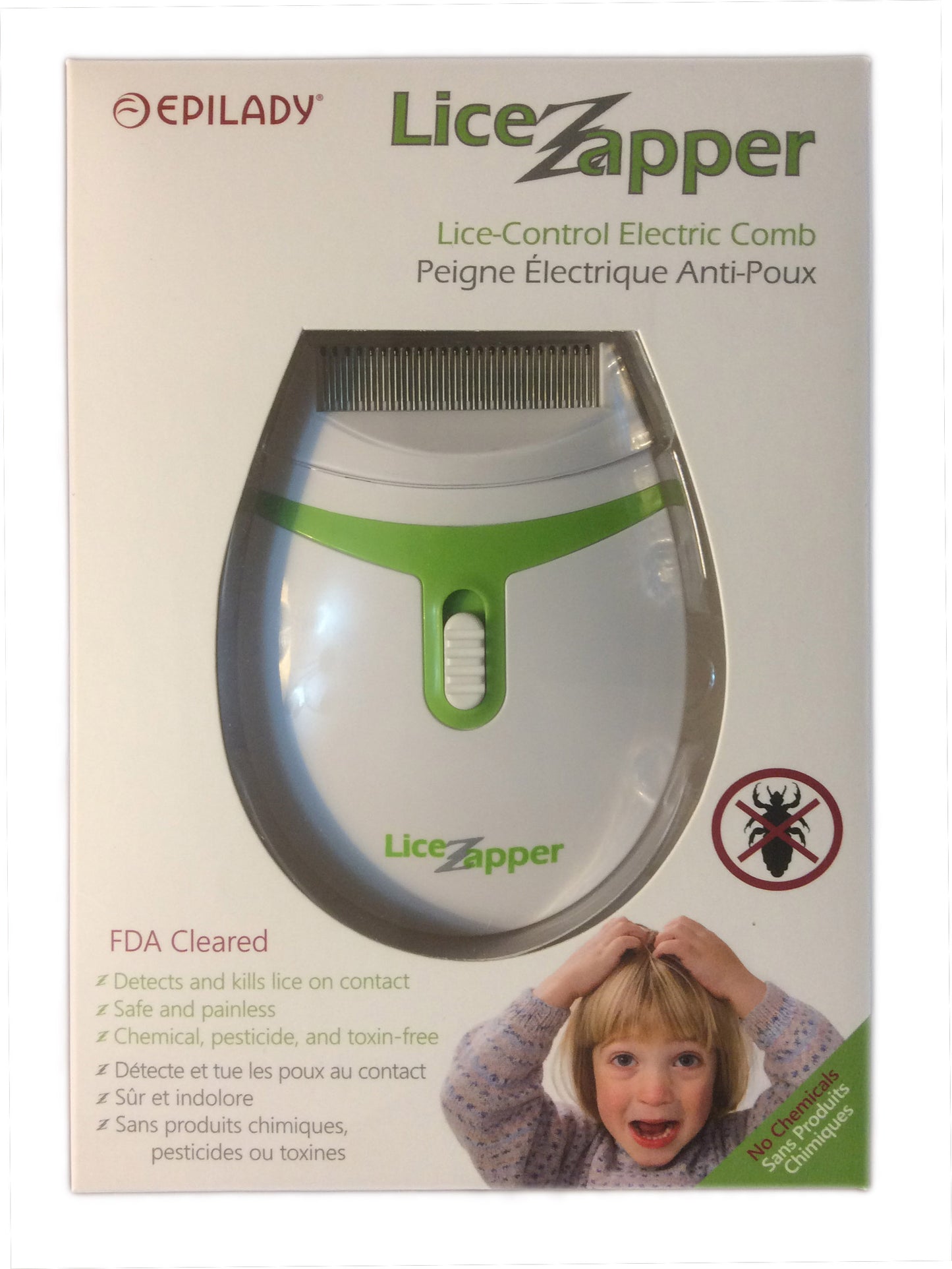 Electronic Head Lice Comb Electric Lice Zapper – Quick, Safe & Easy to Use – Highly Effective – Detects & Kills Head Lice